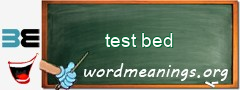 WordMeaning blackboard for test bed